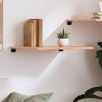 Berkfield Home Wall Shelf Light Brown 60x60x2 cm Treated Solid Wood Oak | Size: 60 x 60 x 2 cm