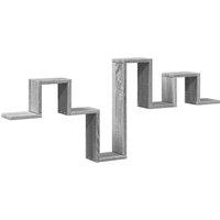 Berkfield Home Wall Shelf Grey Sonoma 104.5x10x43 cm Engineered Wood