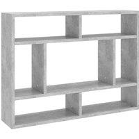Berkfield Home Wall Shelf Concrete Grey 75x16x55 cm Engineered Wood | Size: 75 x 16 x 55 cm