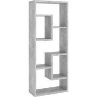Berkfield Home Wall Shelf Concrete Grey 36x16x90 cm Engineered Wood | Size: 36 x 16 x 90 cm