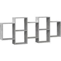 Berkfield Home Wall Shelf Concrete Grey 159x18x65 cm Engineered Wood | Size: 159 x 18 x 65 cm