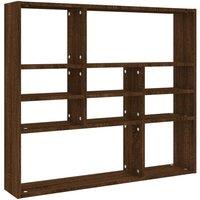 Berkfield Home Wall Shelf Brown Oak 90x16x78 cm Engineered Wood | Size: 90 x 16 x 78 cm