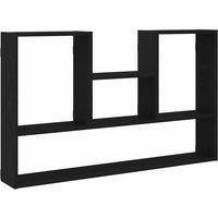 Berkfield Home Wall Shelf Black Oak 99x15x60 cm Engineered Wood | Size: 99 x 15 x 60 cm
