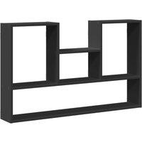 Berkfield Home Wall Shelf Black 99x15x60 cm Engineered Wood | Size: 99 x 15 x 60 cm