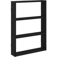 Berkfield Home Wall Shelf Black 43x9x60 cm Engineered Wood | Size: 43 x 9 x 60 cm