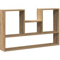Berkfield Home Wall Shelf Artisian Oak 99x15x60 cm Engineered Wood in Brown | Size: 99 x 15 x 60 cm