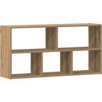 Berkfield Home Wall Shelf Artisian Oak 100x25x50 cm Engineered Wood in Brown | Size: 100 x 25 x 50 cm