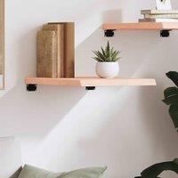 Berkfield Home Wall Shelf 40x60x(2-4) cm Untreated Solid Wood Oak in Brown