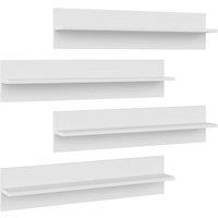 Berkfield Home Wall Shelf 4 pcs White 80x11.5x18 cm Engineered Wood