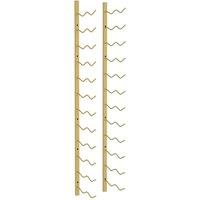 Berkfield Home Wall Mounted Wine Rack for 24 Bottles Gold Iron