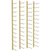 Berkfield Home Wall Mounted Wine Rack for 24 Bottles 2 pcs Gold Iron