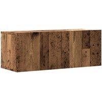 Berkfield Home Wall Mounted TV Cabinet Old Wood 80x30x30 cm Engineered Wood in Brown | Size: 80 x 30 x 30 cm