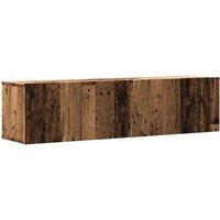 Berkfield Home Wall Mounted TV Cabinet Old Wood 120x30x30 cm Engineered Wood in Brown | Size: 120 x 30 x 30 cm
