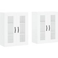 Berkfield Home Wall Mounted Cabinets 2 pcs White Engineered Wood
