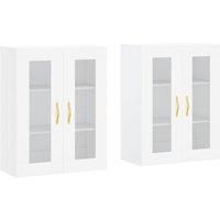 Berkfield Home Wall Mounted Cabinets 2 pcs White Engineered Wood