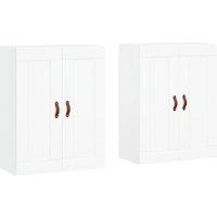 Berkfield Home Wall Mounted Cabinets 2 pcs White Engineered Wood