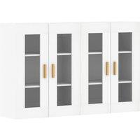 Berkfield Home Wall Mounted Cabinets 2 pcs White Engineered Wood