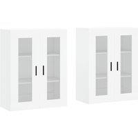 Berkfield Home Wall Mounted Cabinets 2 pcs White Engineered Wood