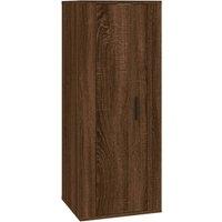 Berkfield Home Wall Mounted TV Cabinet Brown Oak 40x34, 5x100 cm