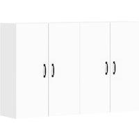 Berkfield Home Wall Mounted Cabinets 2 pcs White Engineered Wood