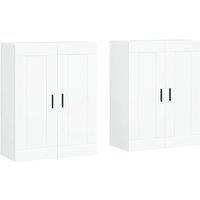 Berkfield Home Wall Mounted Cabinets 2 pcs White Engineered Wood