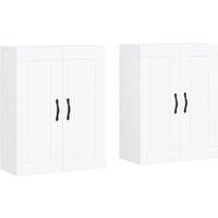 Berkfield Home Wall Mounted Cabinets 2 pcs White Engineered Wood