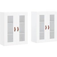 Berkfield Home Wall Mounted Cabinets 2 pcs White Engineered Wood