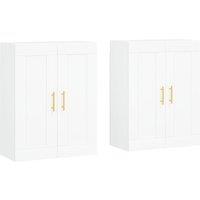 Berkfield Home Wall Mounted Cabinets 2 pcs White Engineered Wood