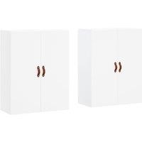 Berkfield Home Wall Mounted Cabinets 2 pcs White 69.5x34x90 cm