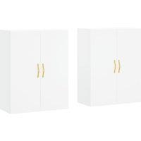 Berkfield Home Wall Mounted Cabinets 2 pcs White 69.5x34x90 cm