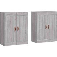 Berkfield Home Wall Mounted Cabinets 2 pcs Grey Sonoma Engineered Wood