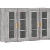 Berkfield Home Wall Mounted Cabinets 2 pcs Grey Sonoma Engineered Wood