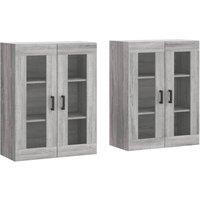 Berkfield Home Wall Mounted Cabinets 2 pcs Grey Sonoma Engineered Wood