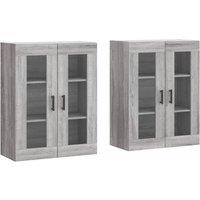 Berkfield Home Wall Mounted Cabinets 2 pcs Grey Sonoma Engineered Wood