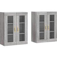 Berkfield Home Wall Mounted Cabinets 2 pcs Grey Sonoma Engineered Wood
