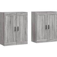 Berkfield Home Wall Mounted Cabinets 2 pcs Grey Sonoma Engineered Wood