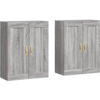 Berkfield Home Wall Mounted Cabinets 2 pcs Grey Sonoma Engineered Wood