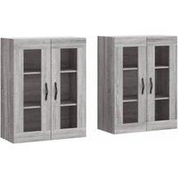 Berkfield Home Wall Mounted Cabinets 2 pcs Grey Sonoma Engineered Wood