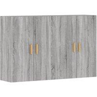 Berkfield Home Wall Mounted Cabinets 2 pcs Grey Sonoma Engineered Wood