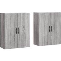 Berkfield Home Wall Mounted Cabinets 2 pcs Grey Sonoma Engineered Wood