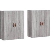 Berkfield Home Wall Mounted Cabinets 2 pcs Grey Sonoma 69.5x34x90 cm