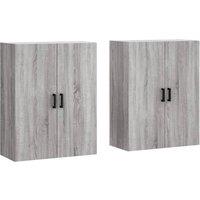 Berkfield Home Wall Mounted Cabinets 2 pcs Grey Sonoma 69.5x34x90 cm