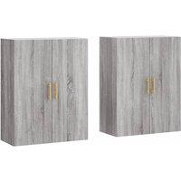Berkfield Home Wall Mounted Cabinets 2 pcs Grey Sonoma 69.5x34x90 cm