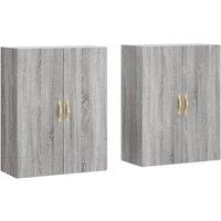 Berkfield Home Wall Mounted Cabinets 2 pcs Grey Sonoma 69.5x34x90 cm