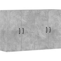 Berkfield Home Wall Mounted Cabinets 2 pcs Concrete Grey Engineered Wood