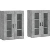 Berkfield Home Wall Mounted Cabinets 2 pcs Concrete Grey Engineered Wood