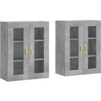 Berkfield Home Wall Mounted Cabinets 2 pcs Concrete Grey Engineered Wood