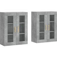 Berkfield Home Wall Mounted Cabinets 2 pcs Concrete Grey Engineered Wood