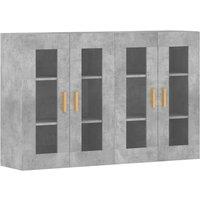 Berkfield Home Wall Mounted Cabinets 2 pcs Concrete Grey Engineered Wood
