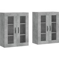 Berkfield Home Wall Mounted Cabinets 2 pcs Concrete Grey Engineered Wood